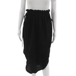 Roi Women A-Line Black Cotton Skirt Size XS